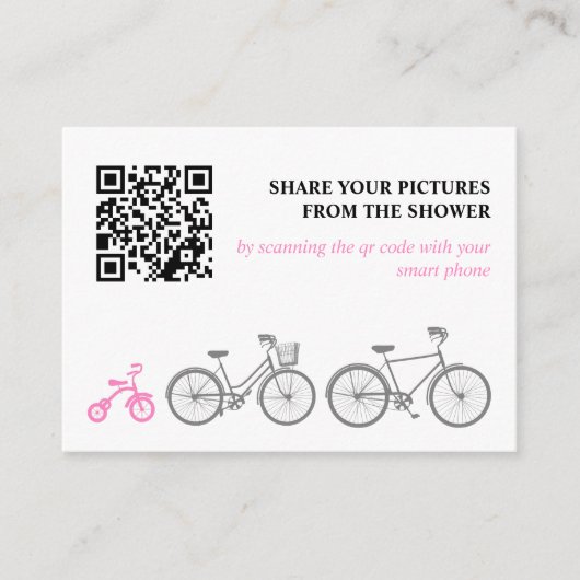 Pink Bicycle Picture Share Begleitkarte (Vorderseite)
