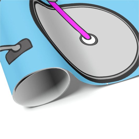 Pink Bicycle Wrapping Paper Geschenkpapier (Rolleneckpunkt)