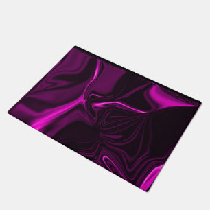 Pink biegst du or purple on dark purple background fußmatte