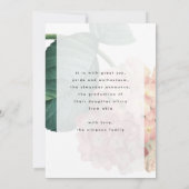 Pink Big Blume Foto University Grad Ankündigung (Rückseite)