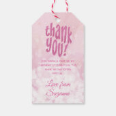 Pink Big Danke Geburtstagsparty Gefallen Geschenkanhänger (Rückseite)