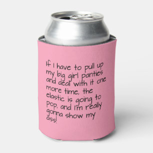 Pink Big Girl Panties Sprichwort Name Personalisie Dosenkühler