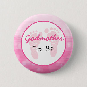 Pink Big Godmutter zu Baby Dusche Button