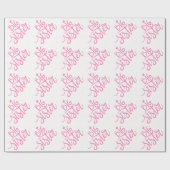 Pink Big Sister Typografie mit Glitzer Geschenkpapier (Flach)