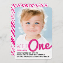 Pink Big Sketch One Baby Girl Erste Geburtstagspar