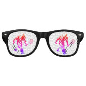 Pink Bigfoot Tennis Player Party Partybrille (Vorderseite)