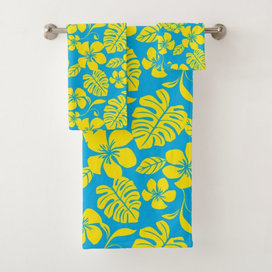 PINK BIKINI (BLAU/GELB) BAD TOWEL SET (Insitu)