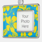 PINK BIKINI (BLAU/GELB) Rahmen-Ornament SILBER (Links)