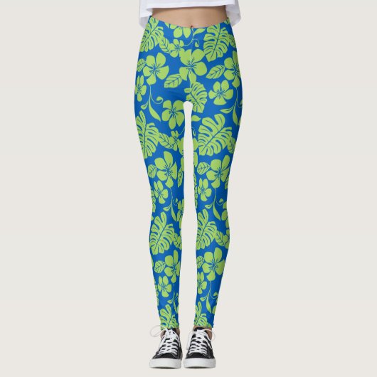 PINK BIKINI (BLAU/GRÜNE) LEGGINGS (Vorderseite)