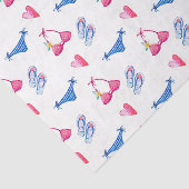 Pink Bikini & Flip Flops (Design 72 Pink Series) Seidenpapier (Ausschnitt)