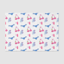 Pink Bikini & Flip Flops (Design 72 Pink Series) Seidenpapier