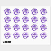 PINK BIKINI (GRAPE) CLASSIC ROUND STICKER (Blatt)