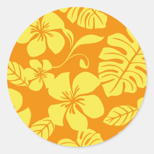 PINK BIKINI (MANDARINE/GELB) RUNDER AUFKLEBER (Vorderseite)