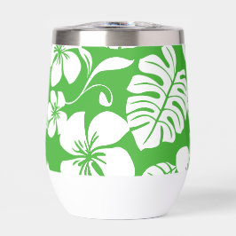 PINK BIKINI PATTER IN GRASS GREEN