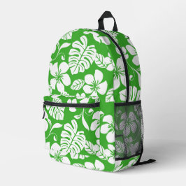 PINK BIKINI PATTER IN GRASS GREEN BEDRUCKTER RUCKSACK