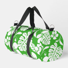 PINK BIKINI PATTER IN GRASS GREEN DUFFLE BAG
