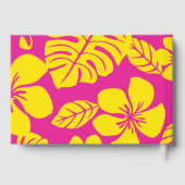 PINK BIKINI PATTER IN HEISS PINK UND GELB GÄSTEBUCH (Rückseite)