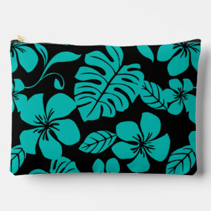 PINK BIKINI PATTER IN SCHWARZ/AQUAMARIN ZUBEHÖRTASCHE