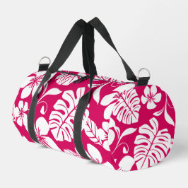 PINK BIKINI PATTER IN STRAWBERRY RED DUFFLE BAG