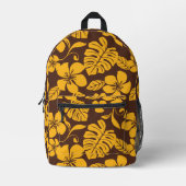 PINK BIKINI PATTERN IN BROWN/GOLD BEDRUCKTER RUCKSACK (Vorderseite)
