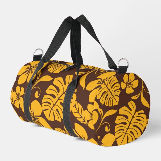 PINK BIKINI PATTERN IN BROWN/GOLD DUFFLE BAG (Linke Seite)
