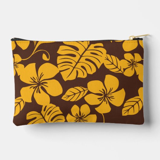 PINK BIKINI PATTERN IN BROWN/GOLD ZUBEHÖRTASCHE (Rückseite)