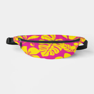 PINK BIKINI PATTERN IN HET PINK/GELB BAUCHTASCHE