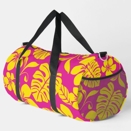 PINK BIKINI PATTERN IN HET PINK/GELB DUFFLE BAG (Rechte Ecke)