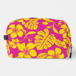 PINK BIKINI PATTERN IN HET PINK/GELB WASCHBEUTEL