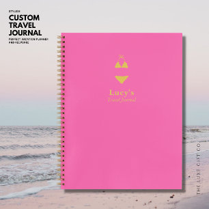 Pink Bikini Personalisierter Reiseplaner Notizblock