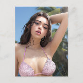 Pink Bikini Postkarte (Vorderseite)