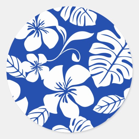 PINK BIKINI (ROYAL BLUE) CLASSIC ROUND STICKER (Vorderseite)