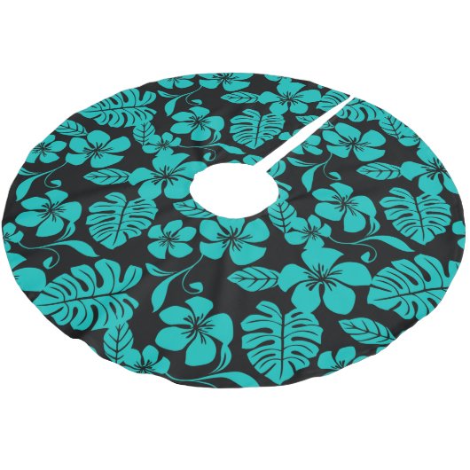 PINK BIKINI (SCHWARZ/AQUAMARIN) POLYESTER WEIHNACHTSBAUMDECKE (Schrägansicht)