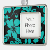 PINK BIKINI (SCHWARZ/AQUAMARIN) Rahmen-Ornament SILBER (Links)