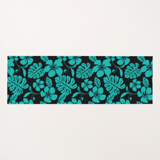 PINK BIKINI (SCHWARZ/AQUAMARIN) YOGAMATTE (Vorderseite (Horizontal))