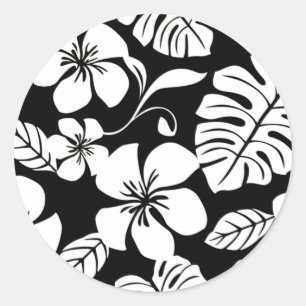 PINK BIKINI (SCHWARZ) CLASSIC ROUND STICKER