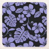 PINK BIKINI (SCHWARZ/LAVENDER) RECHTECKIGER PAPPUNTERSETZER (Vorderseite)