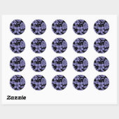 PINK BIKINI (SCHWARZ/LAVENDER) RUNDER AUFKLEBER (Blatt)