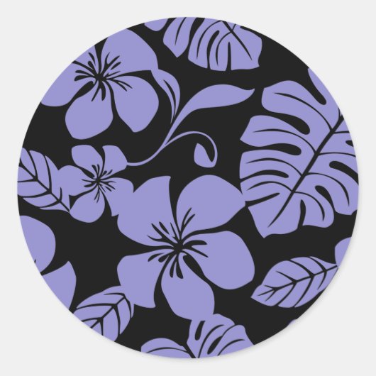PINK BIKINI (SCHWARZ/LAVENDER) RUNDER AUFKLEBER (Vorderseite)
