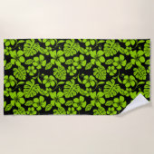 PINK BIKINI (SCHWARZ/LIMON) STRANDTUCH (Vorderseite)