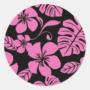 PINK BIKINI (SCHWARZ/PINK) CLASSIC ROUND STICKER