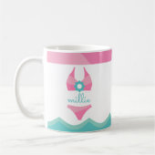 Pink Bikini Swimsuit Persönliche Umarmung Kaffeetasse (Links)