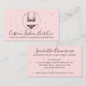 Pink Bikini Swimwear Lingerie Unterwäsche Brunnenk Visitenkarte (Vorne/Hinten)