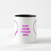 Pink BINGO Herz individuell anpassbar Tasse (Zentrum)