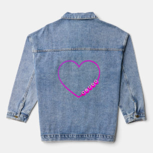 Pink BINGO Herz Jeansjacke