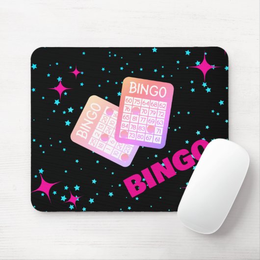 Pink Bingo Mouse Pad Mousepad (Mit Mouse)
