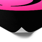 Pink Biogefährdung Symbol Poster (Ecke)