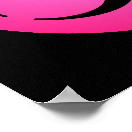 Pink Biogefährdung Symbol Poster (Ecke)