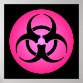 Pink Biogefährdung Symbol Poster (Vorne)