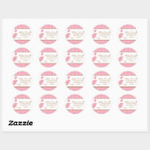 Pink Bird Address Labels Runder Aufkleber (Blatt)